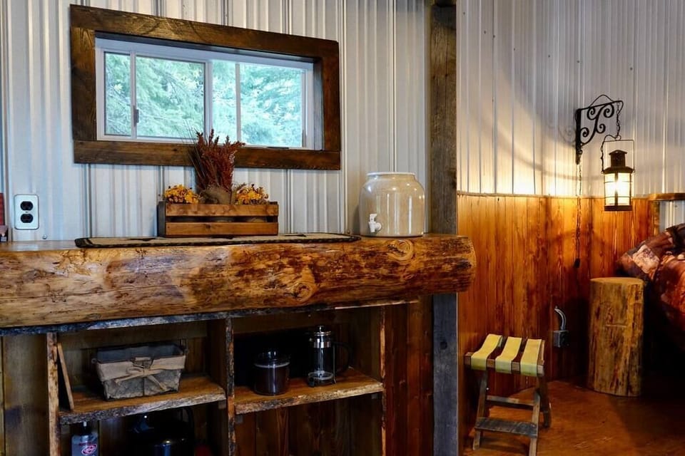 Hand Milled Live Edge Log Kitchen Counter