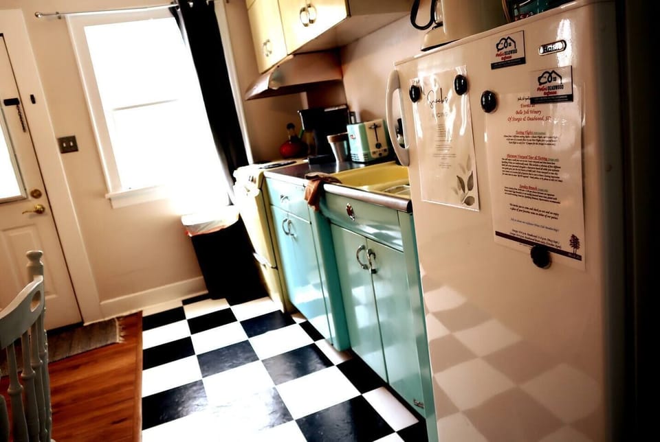 Gorgeous authentic 50s kitchen we restored. Original to property ! 