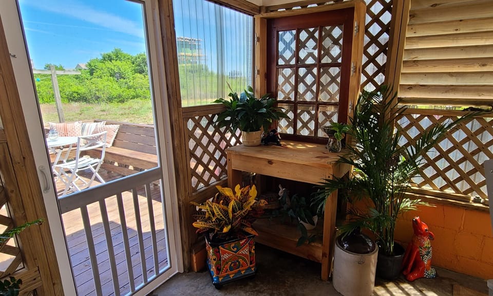 Stand made from the original front door & heart pine from Andy Griffith's yard!