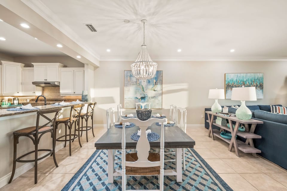 Dining Space with Chandelier