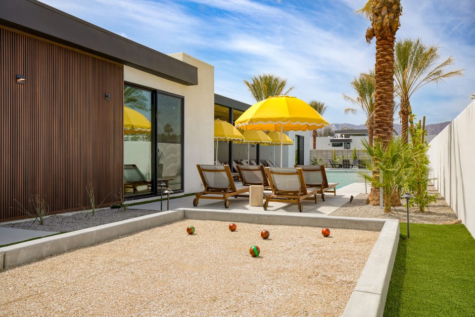 Private bocce ball court!