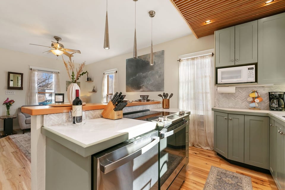 Bright and Airy Kitchen | Stainless Steel Appliances