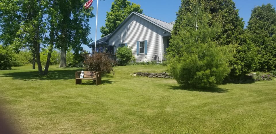 Beautiful lawn area, south side of house