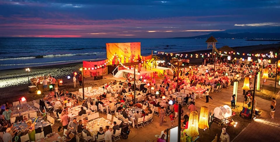 Outdoor banquet area