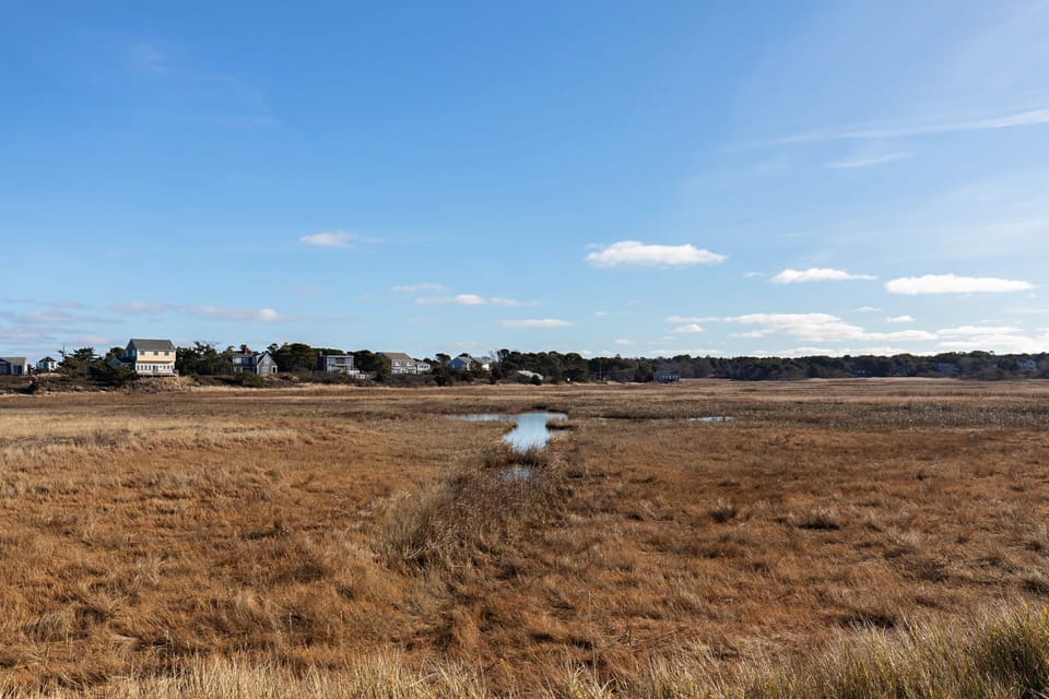 The home also boasts stunning views of Sunken Meadow marsh