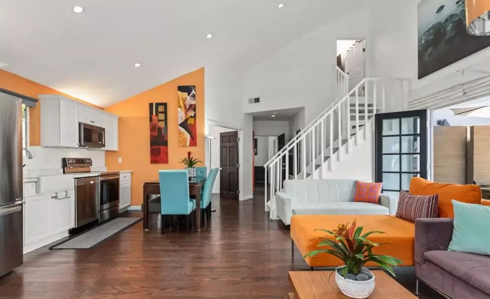 Living room and kitchen