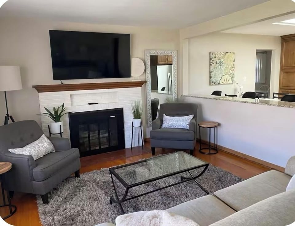 Living Room with open view to Kitchen 