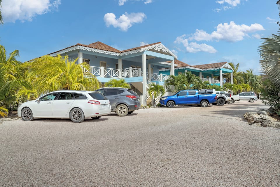 Free parking in front of the apartment