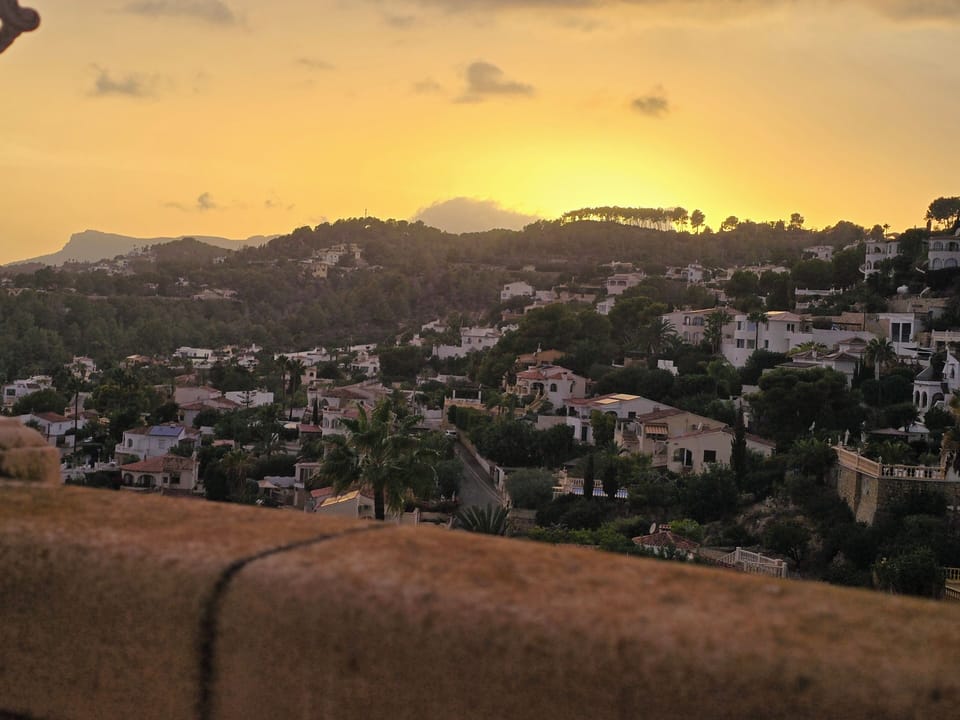 Sunset looking towards the Sierra de Bèrnia.