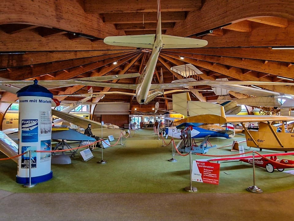German gliding museum with model flying on the Wasserkuppe