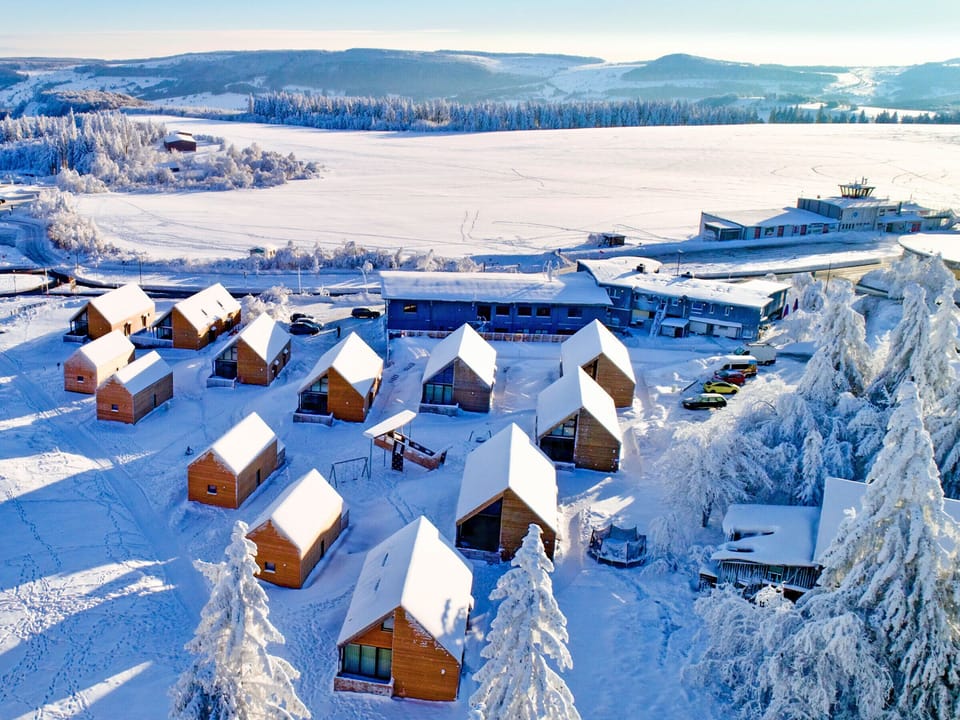 Wasserkuppe holiday village in winter