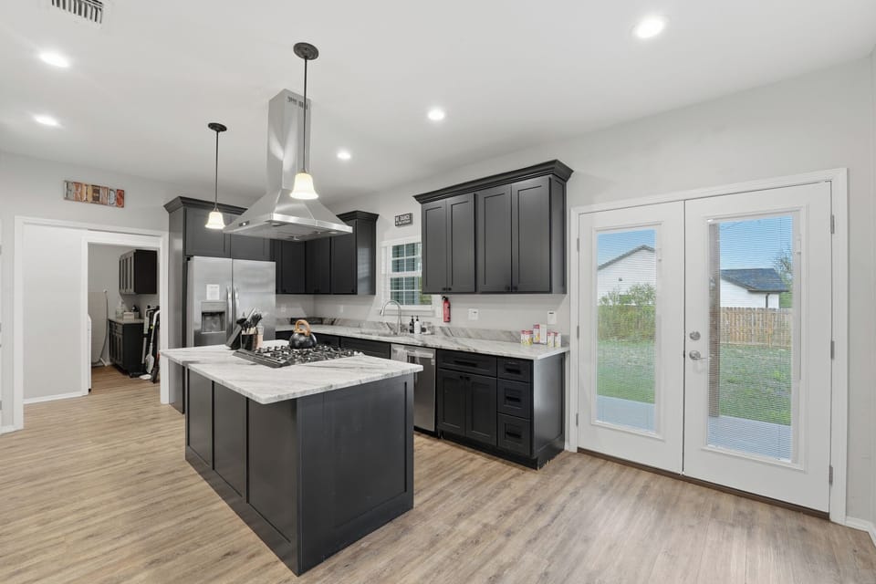 Spacious layout with room to cook, prep, and gather