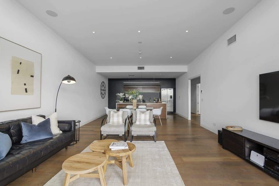 Lounge area with smart TV