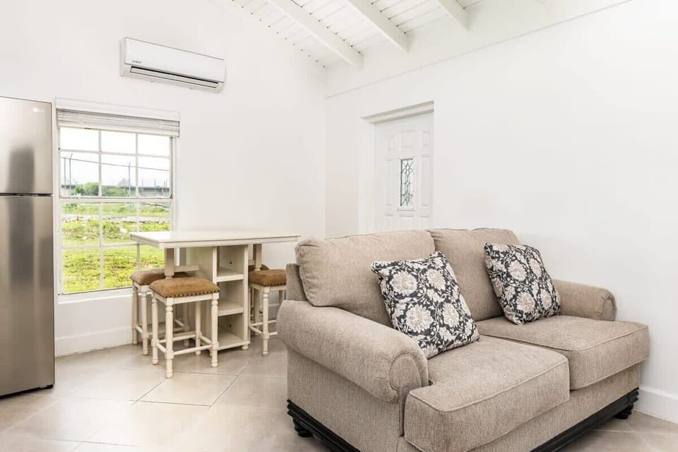 Comfortable living area seating for relaxation.