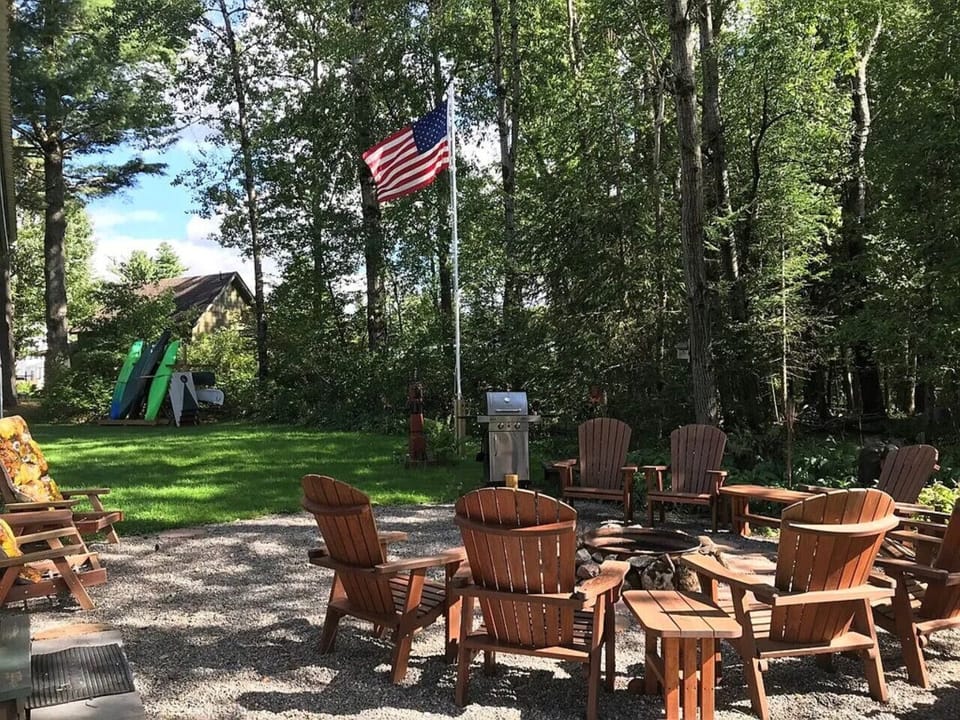 Outside seating area with charming environment