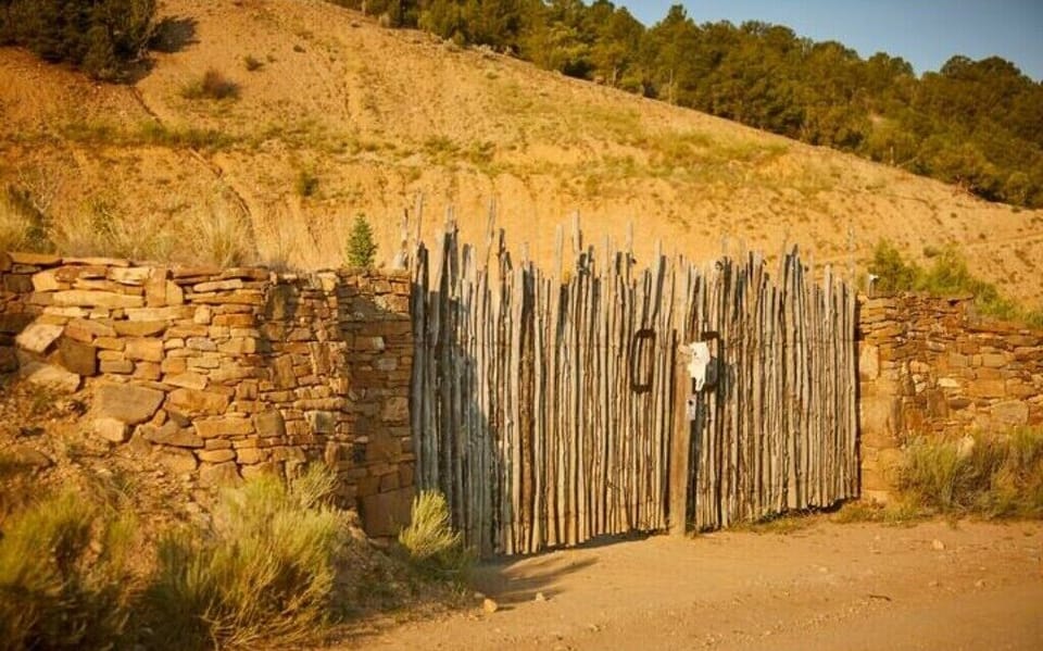The secure front gate. 