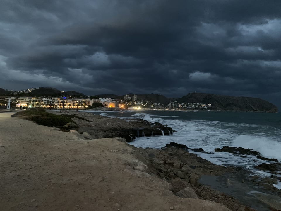 Moraira by night.