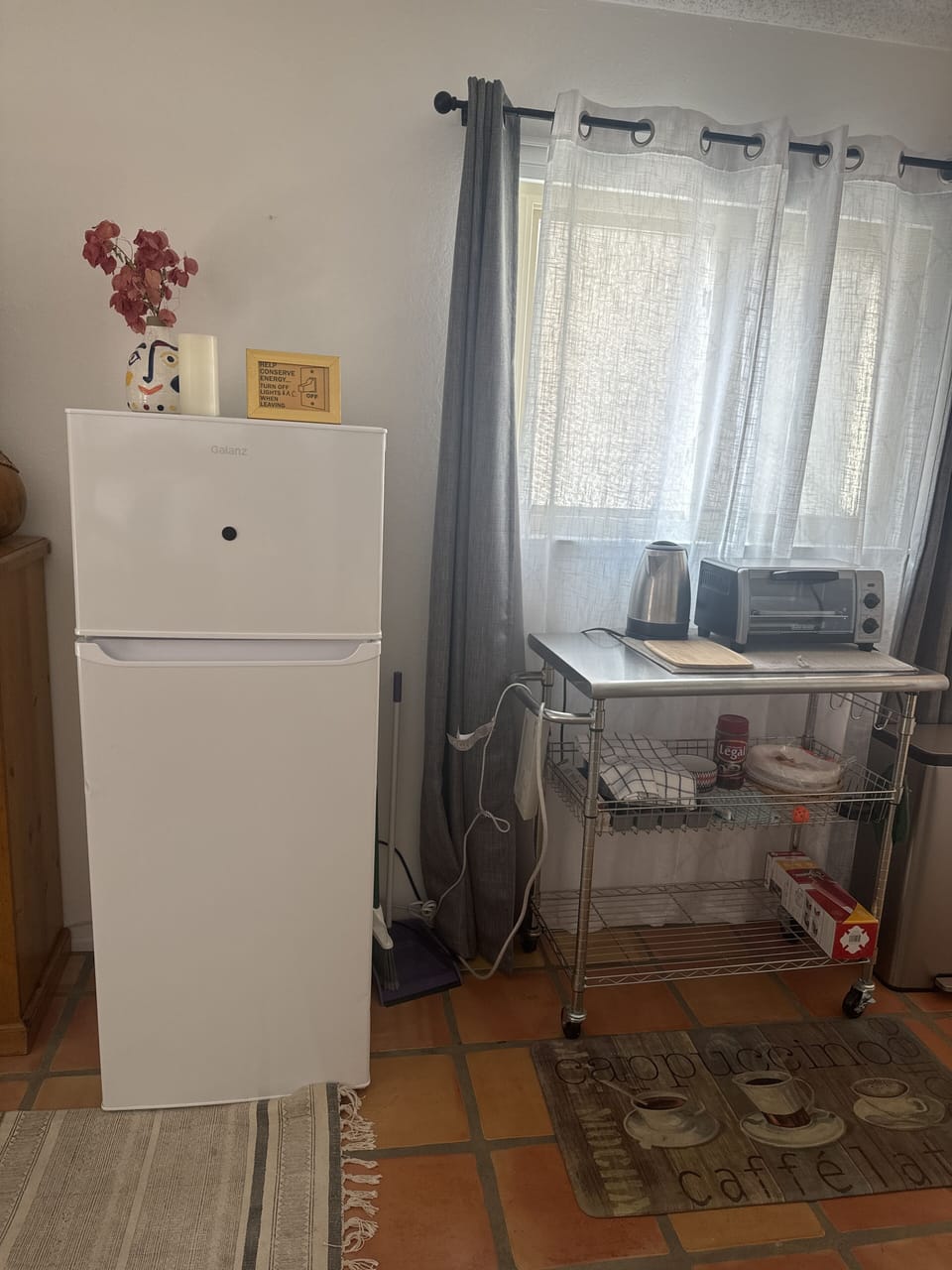 Fridge and food prep station