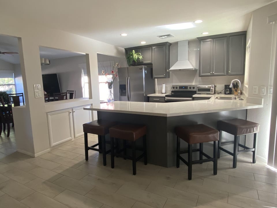 Fully stocked kitchen