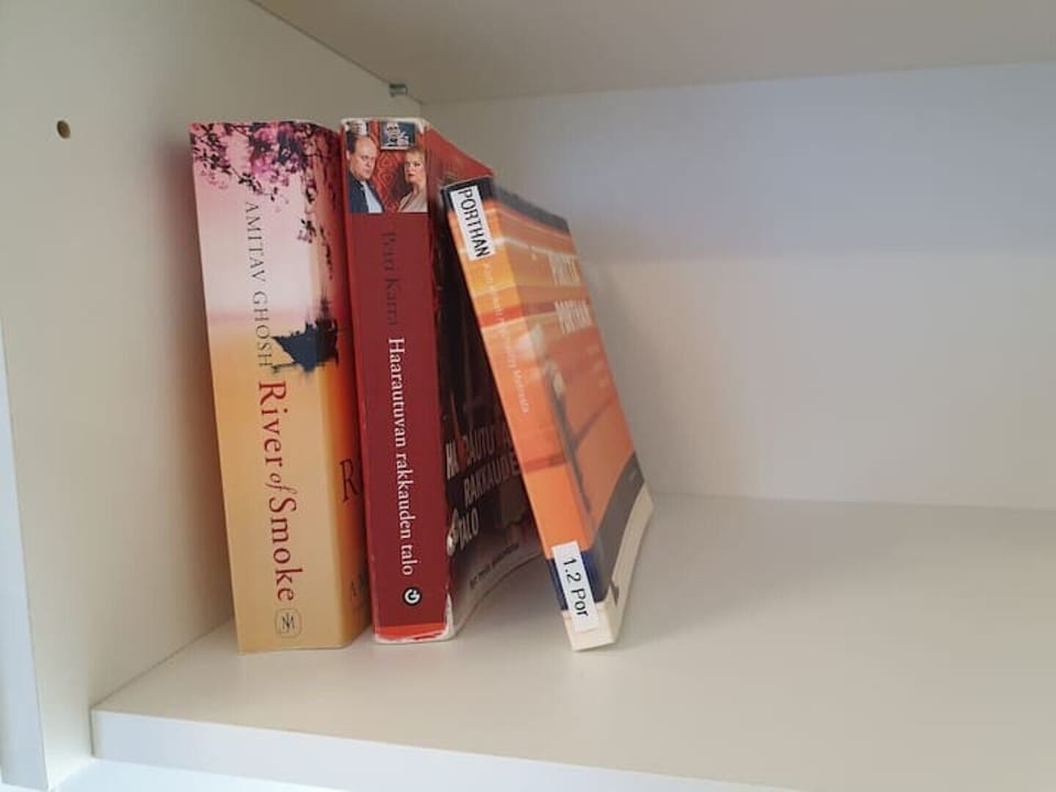 There is a small bookshelf. Bring one take one if you need new stories to read.