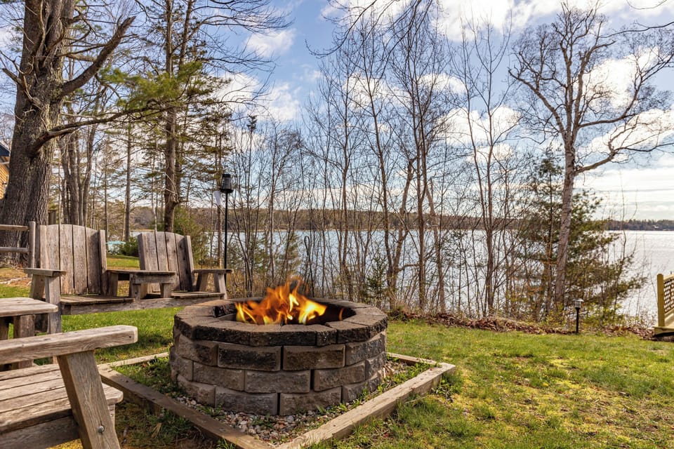 We provide complimentary start up firewood with fire starting materials.