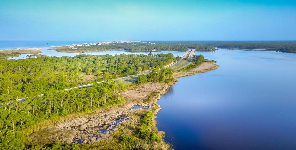 Lake Powell and Phillips Inlet provide a direct path to the gulf.