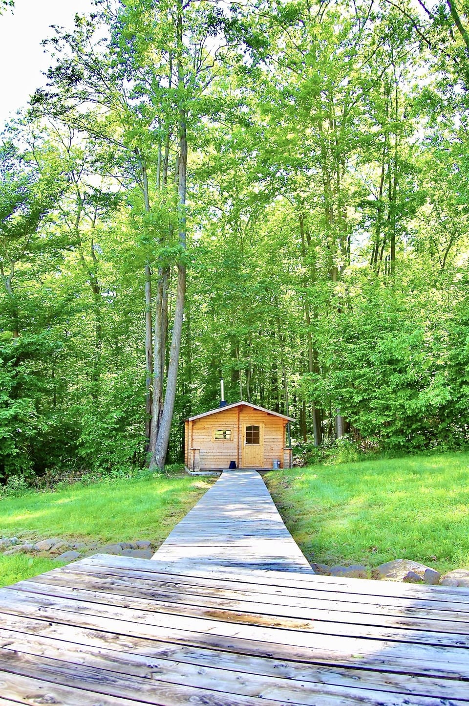 Save time to enjoy the outdoor sauna!