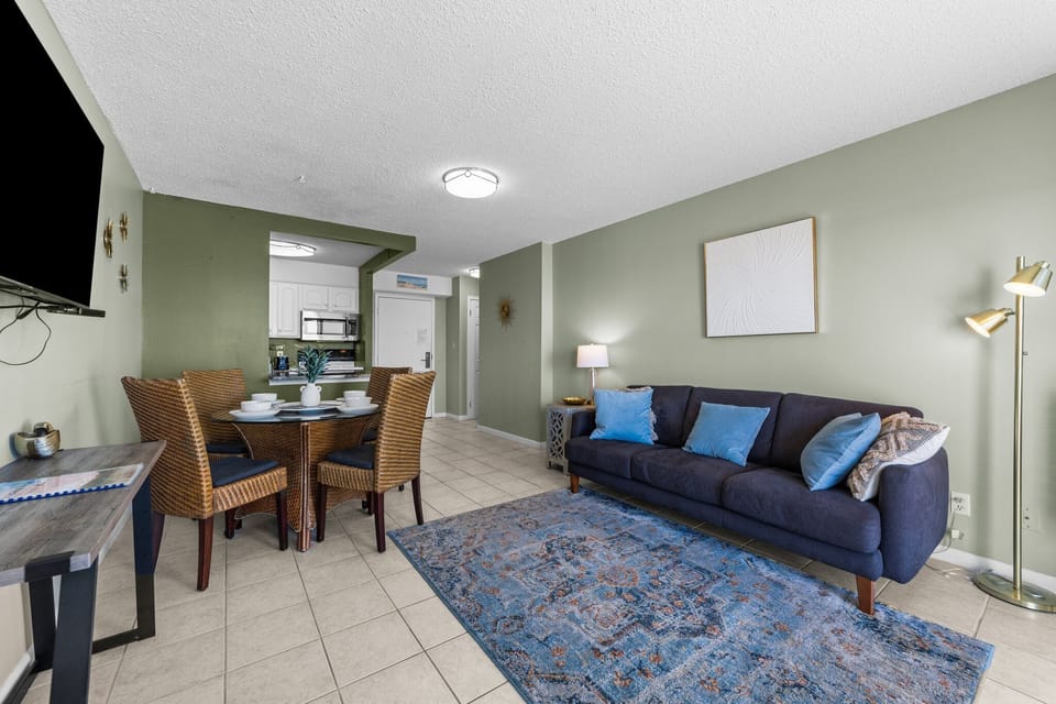 Living room with eating area