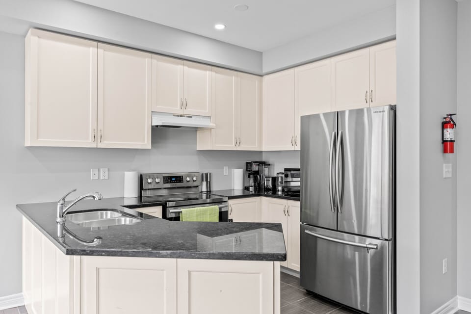 Kitchen with lots of cabinets for storage