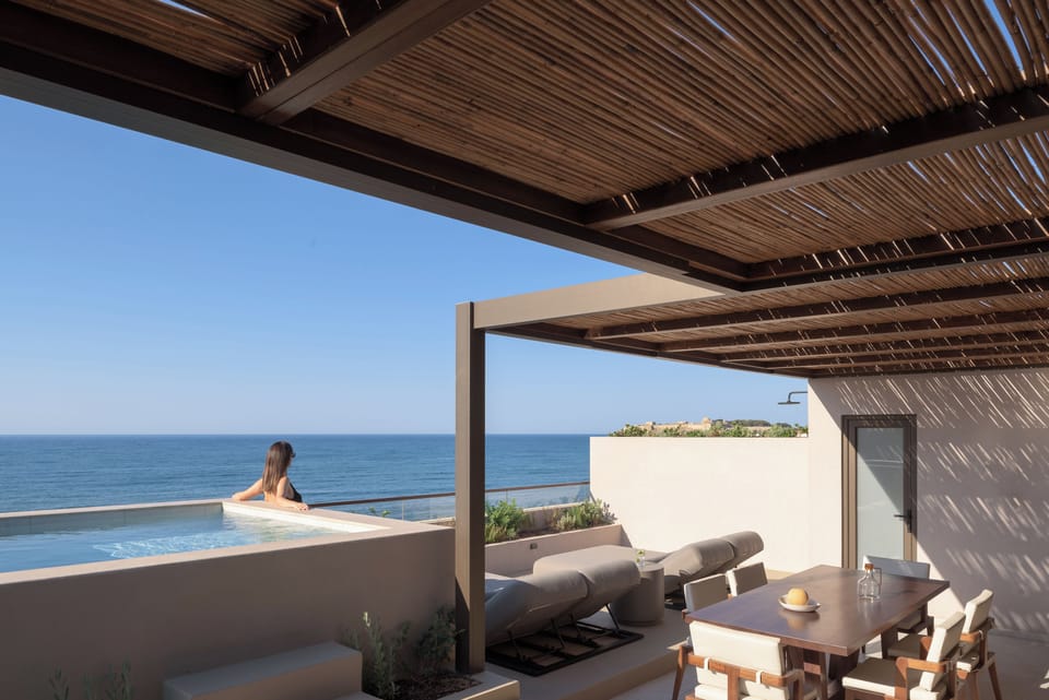 Captivating outdoor settings at the roof top terrace.