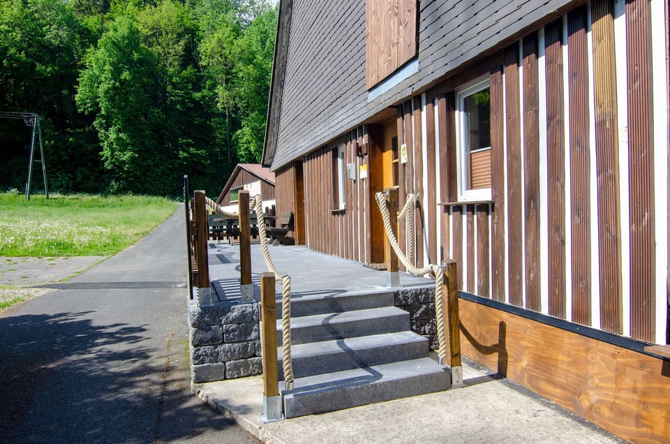 Stairway to the terrace and the Waldblick holiday apartment