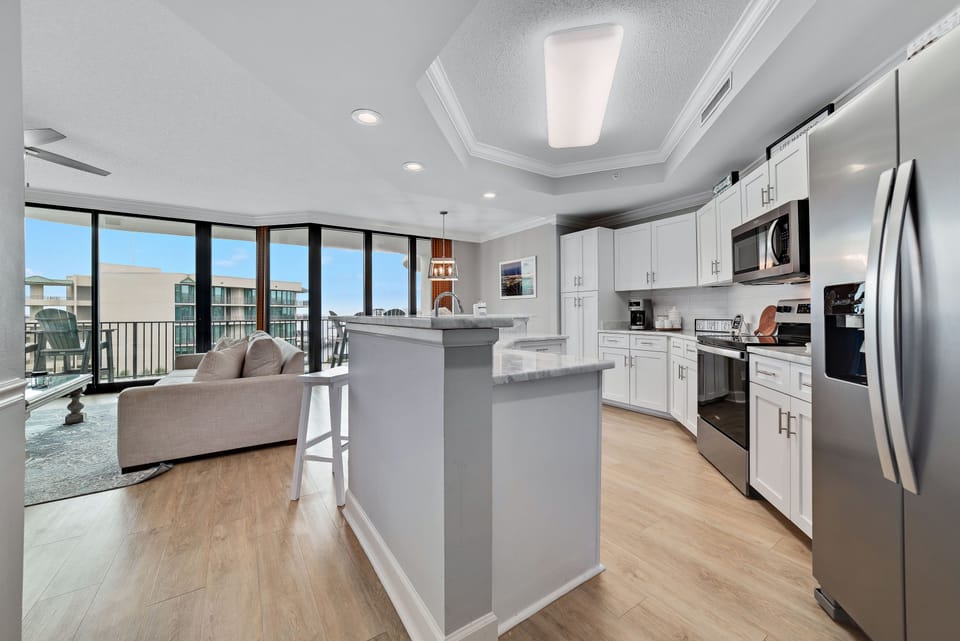 No boring kitchen routine here! Bask in the beauty of a flood of natural light as you gleefully prepare culinary masterpieces in our thoughtfully designed kitchen.