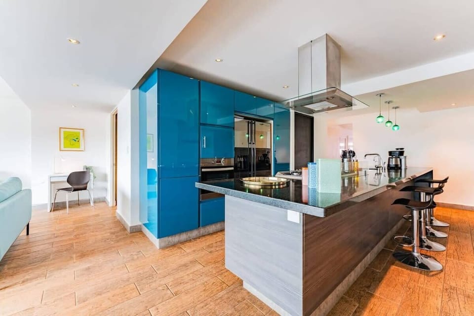 The kitchen is spacious and fully-equipped