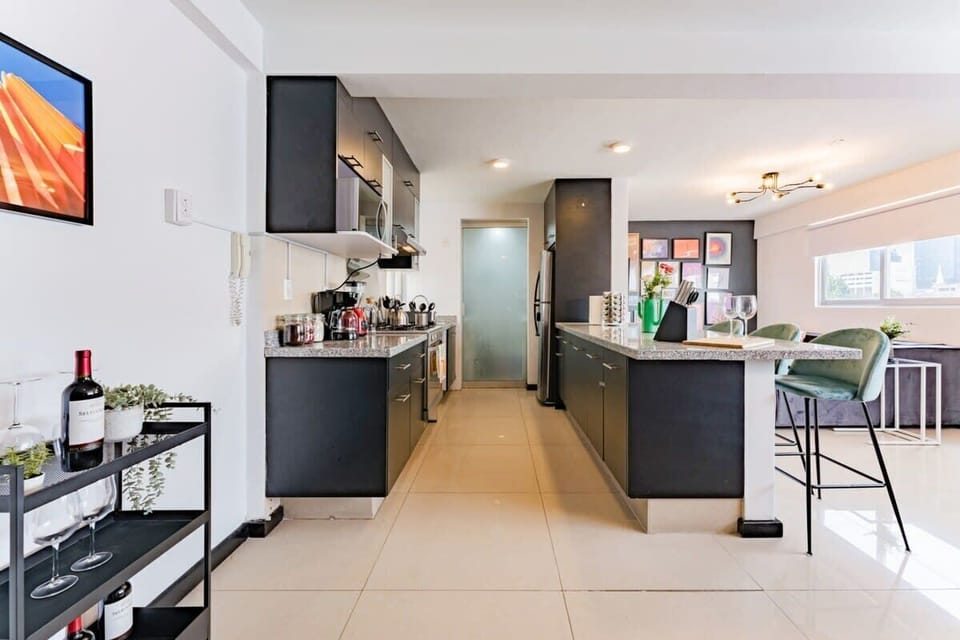 Lots of counter space for easy meal prep.