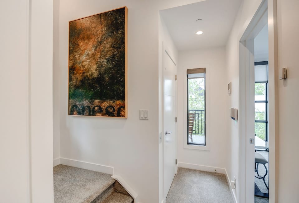 Custom art throughout the townhome.