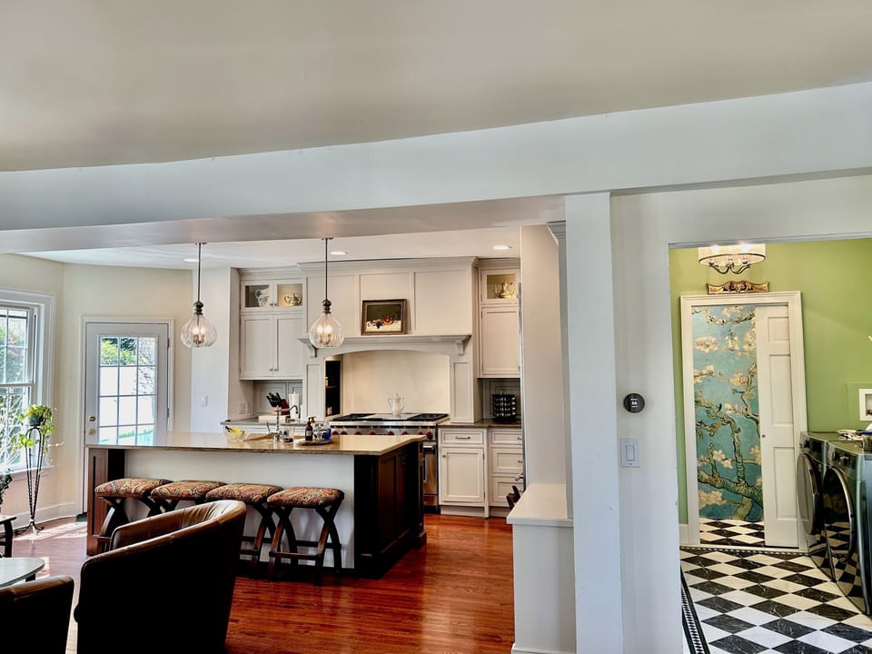 View of kitchen/foyer from front door