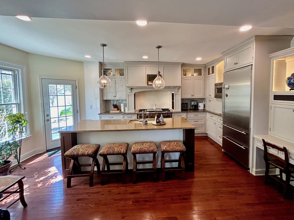Kitchen photo from living room (open floor plan)
