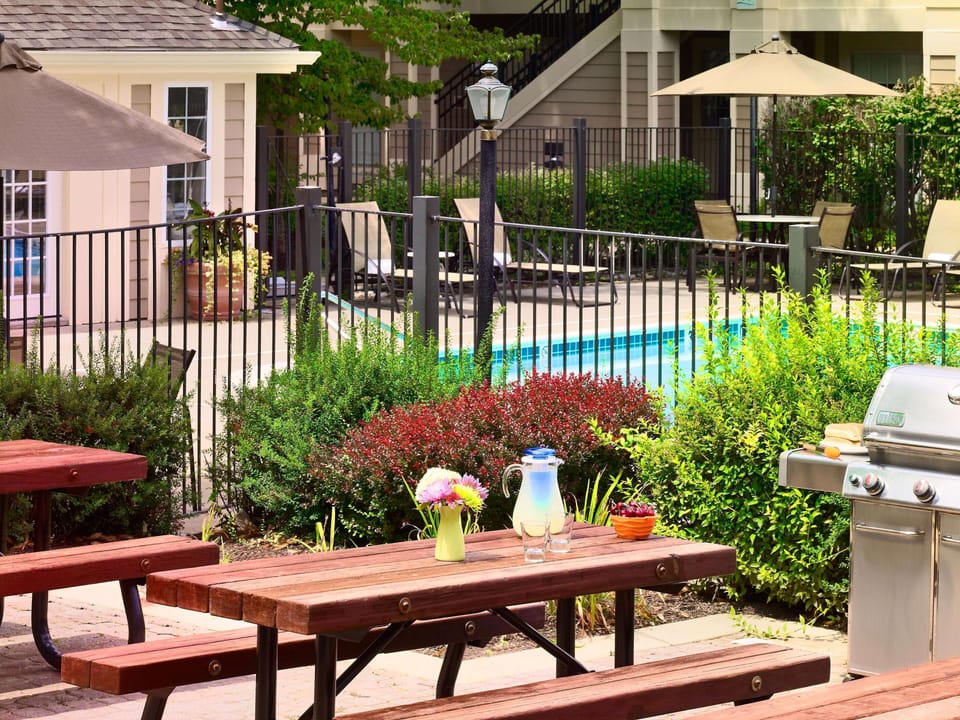 Unwind outdoors with poolside breezes and sunny seating.