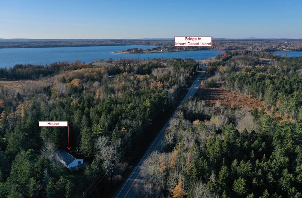 Aerial photo of house location