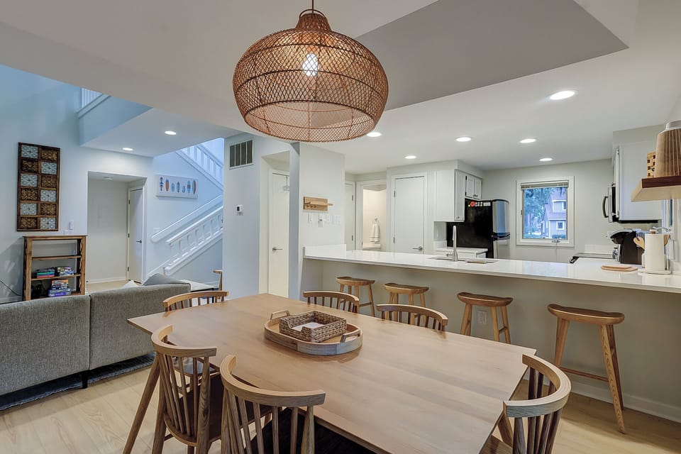 Dining room and kitchen