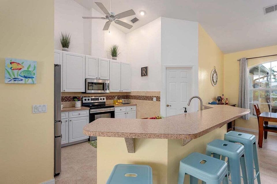 Kitchen with Open Island to Living Room
