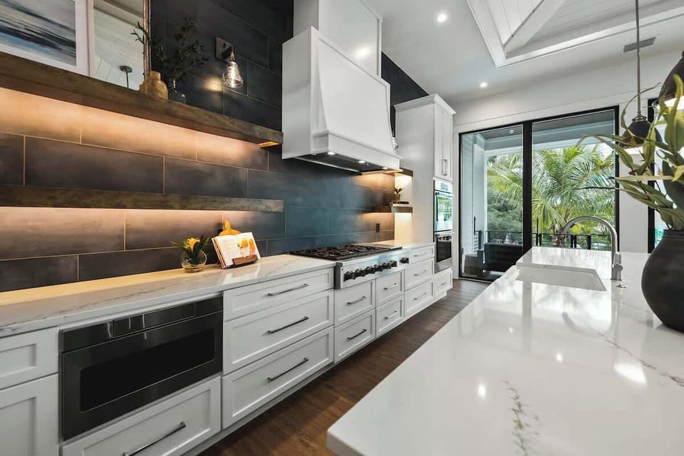 Kitchen - Oversized Refrigerator - (2) Dishwashers, Double Ovens, &amp; Large Gas Stove - Balcony Access.