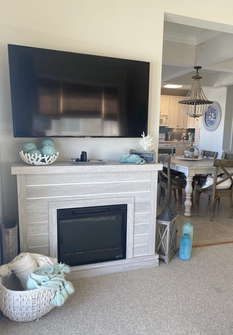 Electric Fireplace with Smart TV
