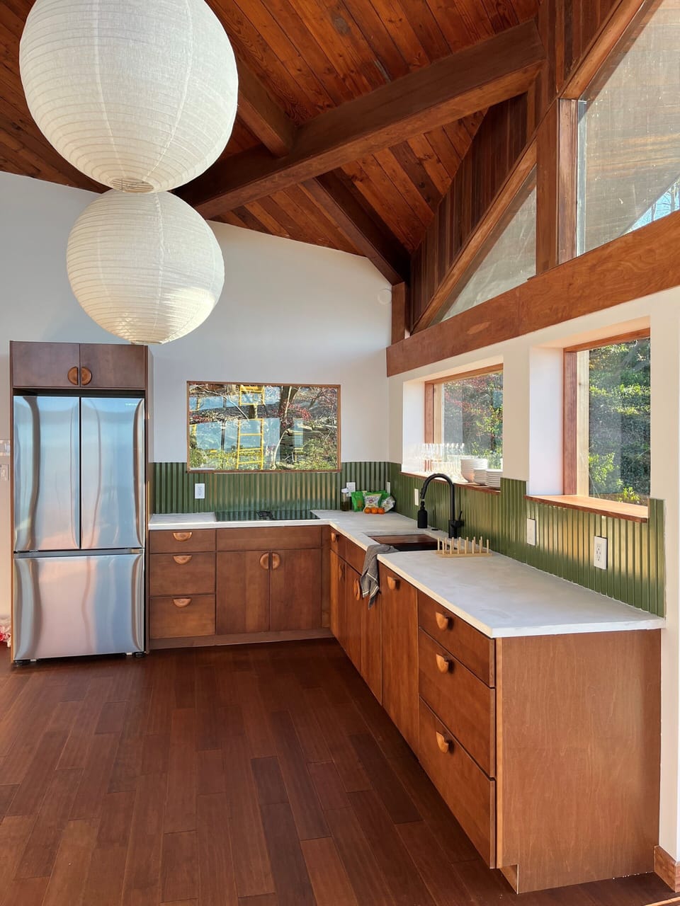 Views of the lake out of the kitchen windows