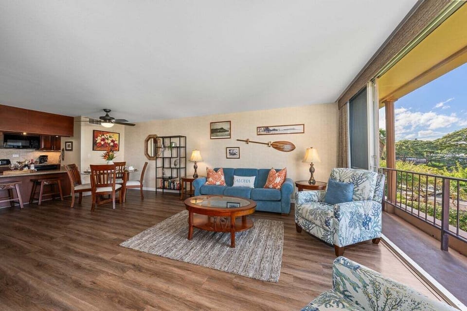 Comfortable, open gathering area perfect for meals and lounging