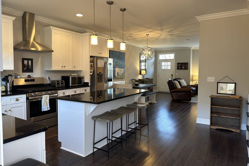Great place to make memories with open concept living, dining and kitchen areas