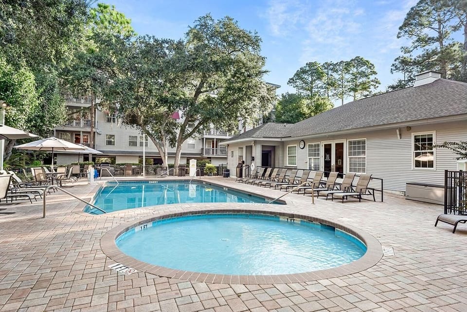 Pool and baby pool.