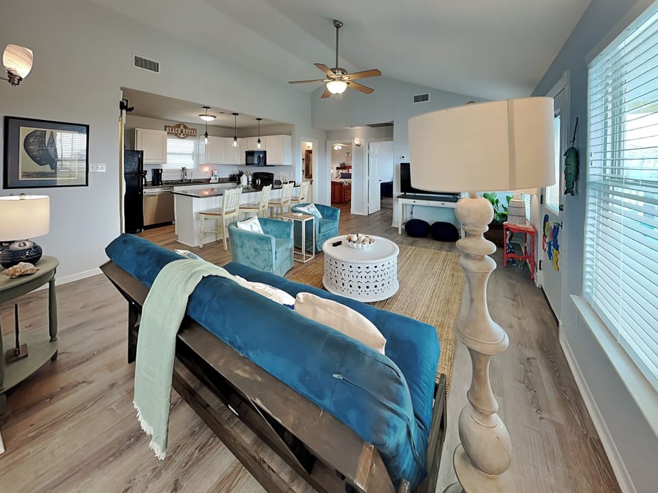 Open Concept Living Room, Kitchen, & Dining Area