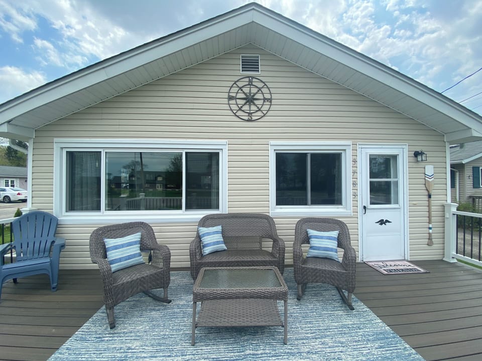 Relax and catch a lake breeze on our brand new deck (new 2024!)