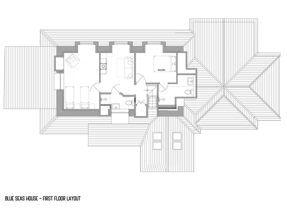 First floor plan | Blue Seas, Mawgan Porth